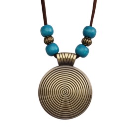 Bjesinmo - Collares largos para mujer, diseño bohemio y boscoso, collar clásico, cadena de suéter, joyería hecha a mano, Cuero sintético, Sin piedra preciosa, BFMYL52