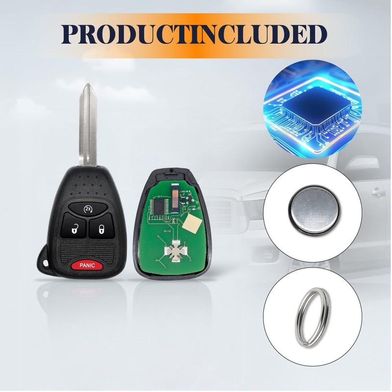 Keyless Entry Remote Replacement Compatible with 2009-2018 Jeep Wrangler 2010-2017