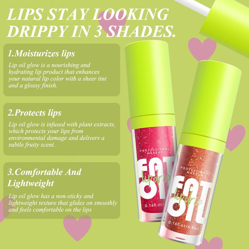 4PCS lip oil Lip Oil Set - Long Lasting Lip