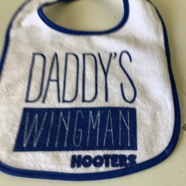 Hooters Daddy's Wingman Baby Bib NEW! FREE SHIP! BUY MORE AND SAVE!