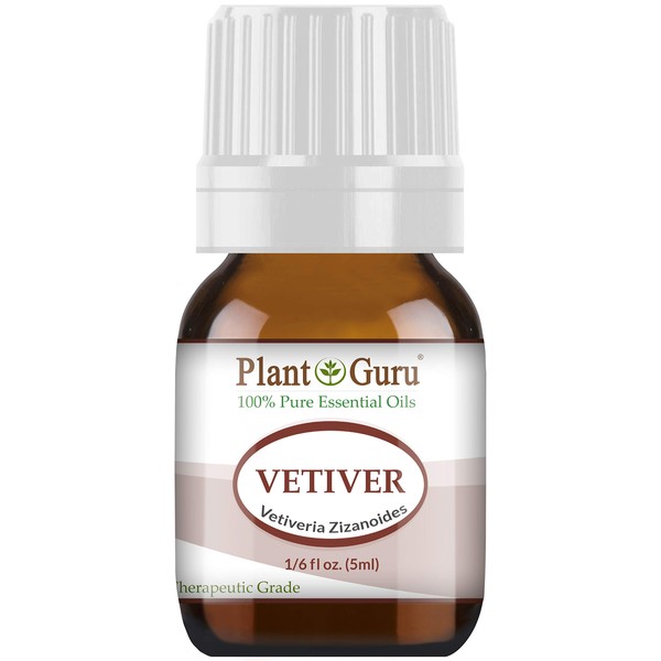 Vetiver Essential Oil 5 ml 100% Pure Undiluted Therapeutic Grade for Skin, Body. Perfect for Aromatherapy Diffuser.