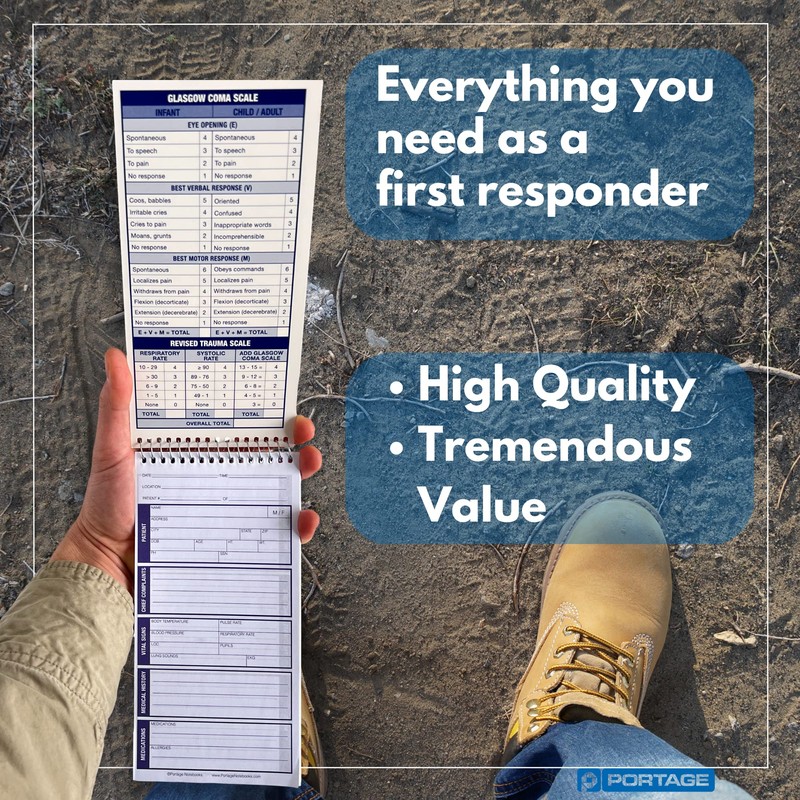 EMT/First Responders Vital Statistics Notebook – 8” x 4” Medical
