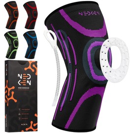 NeDKeN Knee Support - Knee Brace with Joint Stabilization, Meniscus - Orthosis, Knee Support, Orthopaedic Knee Protection for Patella & Osteoarthritis, Sports & Rehabilitation Bandages (Purple, XXL)