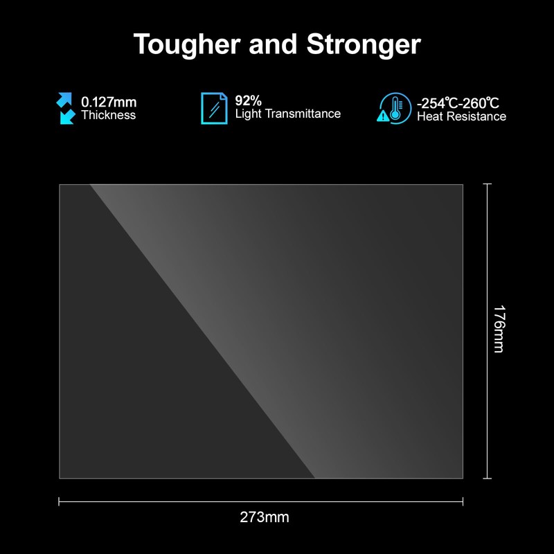ELEGOO 5PCs PFA Release Liner Film for ELEGOO LCD 3D