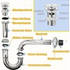 Sink Siphon Drain Fitting Pop-Up Drain Valve Drain Overflow Siphon