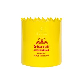 Starrett Deep Cut Hole Saw - DCH0114 Heavy Duty Bi-Metal with Extra Cobalt HSS Teeth - For Metals Wood Cast Iron Fibreglass Plastic Materials - 32mm