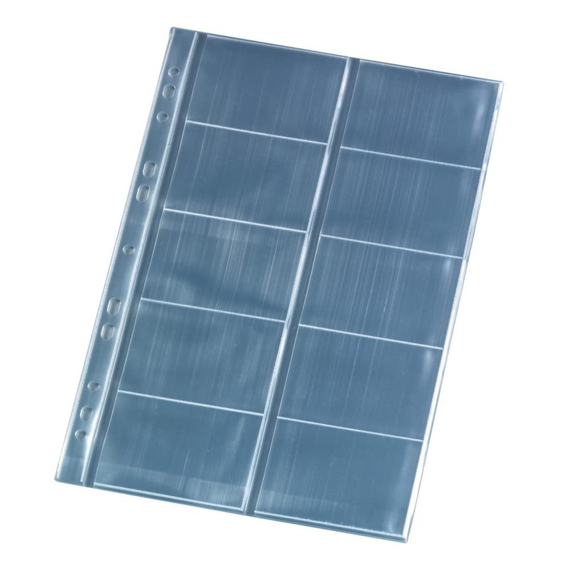 Herlitz 5894209 Business Card Case A4 with 10 Compartments, Clear,
