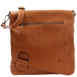 LECONI LE3073-buf Women's Shoulder Bag Cross Bag Leather Natural Shoulder Bag Vintage Look Leather Women + Men's Genuine Leather Handbag 29 x 29 x 6 cm Brown Cognac