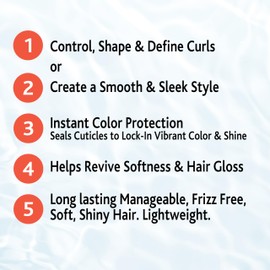 SNOBGIRLS VICE-VERSA CURLS Leave-In Hair Oil - Smoothing or Curl Defining for Curly, Thick, Dry or Frizzy Hair, All Types of Curls with Olive Oil, Hyaluronic Acid, Avocado, Biotin & Vitamins