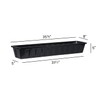 Poly-Pro Plastic Flower Box Planter, Black, 36-Inch