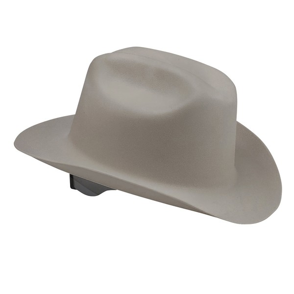 Jackson Safety Western Outlaw Safety Hard Hat with 4-Point Ratchet Suspension, Cowboy Hat Style, HDPE, Gray (Case of 4), 19525