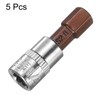 HARFINGTON 5pcs H8 Hex Bit Socket 1/4" Square Drive Metric