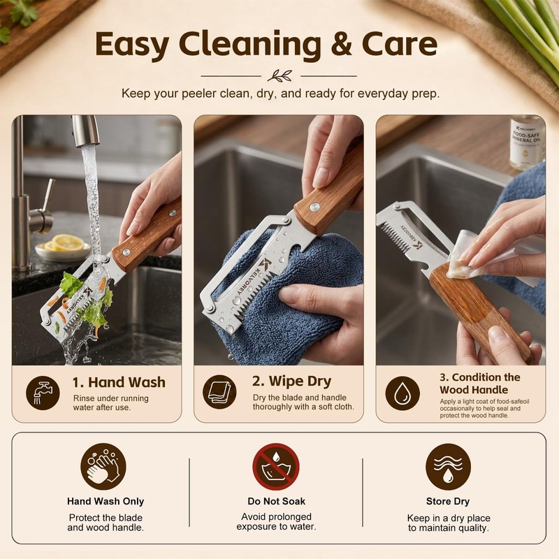 2027 NEW 3-in-1 Multifunctional Vegetable Peeler for Right Hand