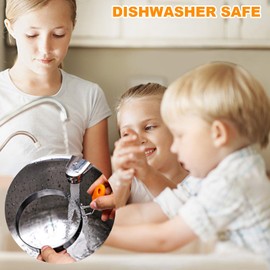 Omelette Ring for Griddle, Non-Stick Stainless Steel Pancake Mold, Egg Rings Molds with Handle and Oil Brush for Pancake Sandwiches Breakfast