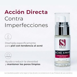Acne Away - Nueva Fórmula Gel-Crema Matificante - Con Niacinamida 4% y Alantoína, Control de Brotes y Grasa 40ml