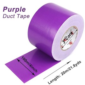 BOMEI PACK Cinta aislante de 4 pulgadas púrpura impermeable, resistente, 4 pulgadas x 20 m, cinta aislante industrial púrpura