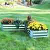 Sunnydaze 59.5" L-Shaped Raised Metal Garden Bed - Galvanized Steel