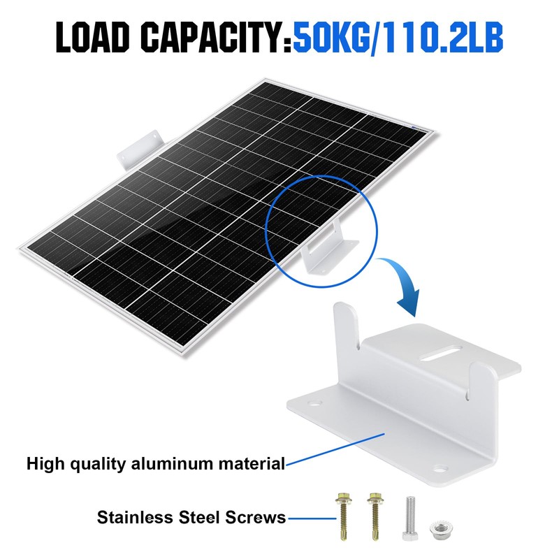 ECO-WORTHY 4 Units Solar Panel Mounting Brackets,Z Bracket Sets Lightweight