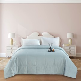 THE COTTON & SILK Machine Washable Silk-Filled Quilt/Bedspread/Blanket/Duvet Insert with Premium Cotton Shell, for Summer, Luxury, Ultra Soft, Breathable, Body-Hugging, King Size