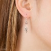 Heather Needham Sterling Silver Cat Earrings - Open design -
