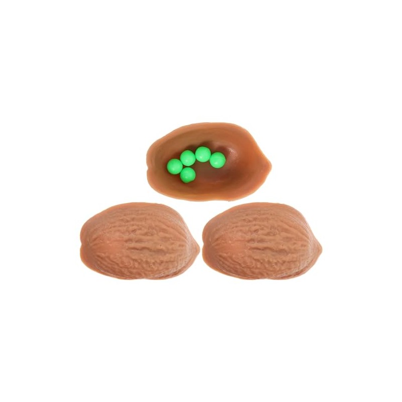 STOBOK Magic Trick Set de 3 conchas de nogal y