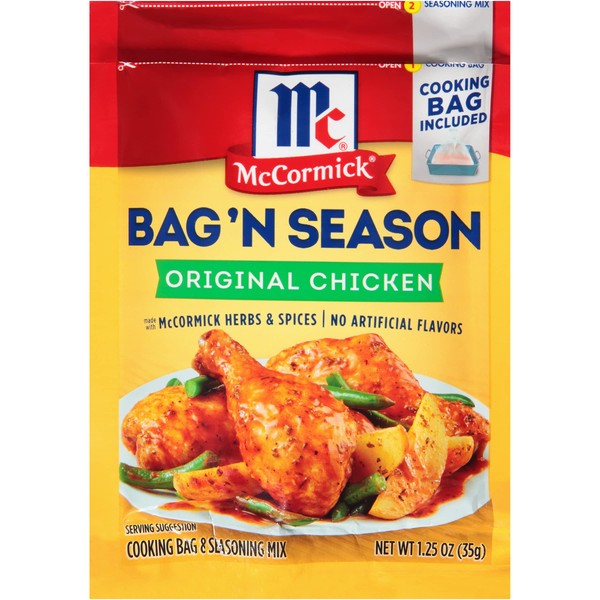 McCormick Bag 'n Season Original Chicken Seasoning Mix, 1.25 OZ (Pack - 8)