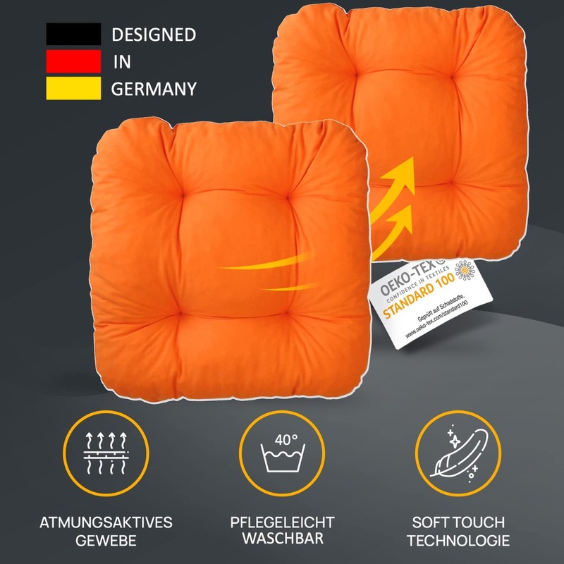 Lileno Home Chair Cushion, 38 x 38 x 8 cm