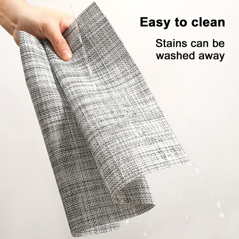 LRartdeco Modern Table Runner Grey White Table Runner Washable Heat-Insulated