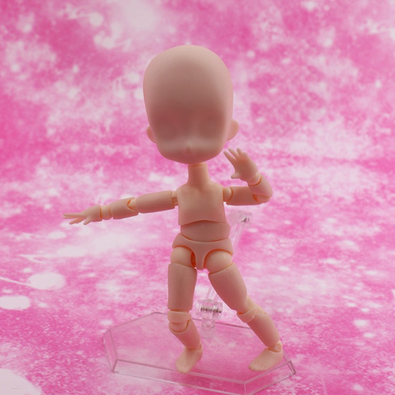 PVC Children Sketch Dolls Q Version Flesh Mini Joint Model