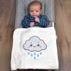 Azeeda 'Happy Rain Cloud' Cotton Baby Blanket/Shawl (BY00044919)