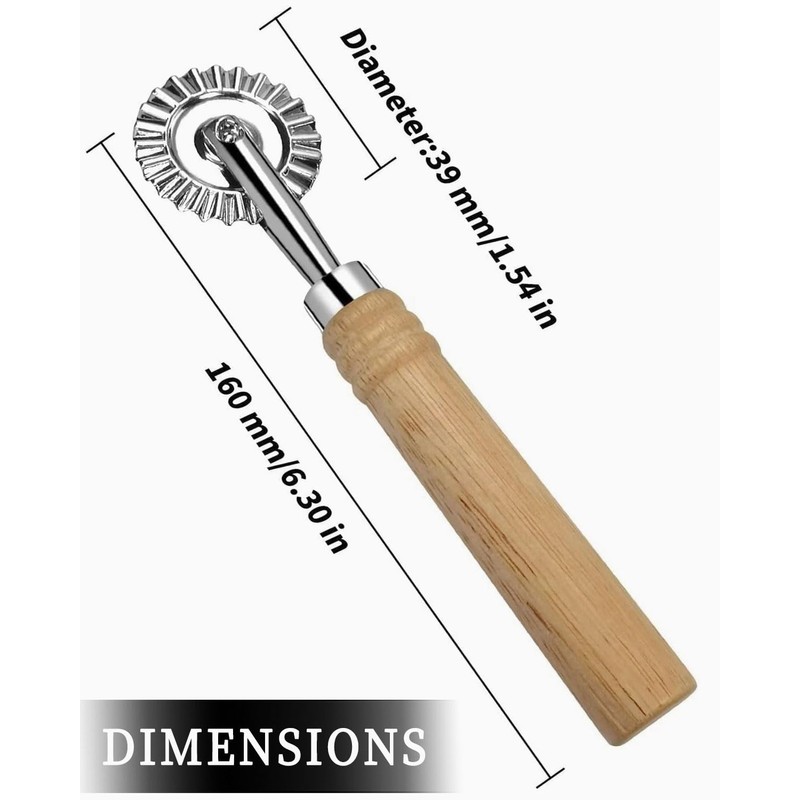 ZAMXHUG Toothed Pastry Wheel with Single Blade - 1 Piece