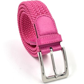 LisaModa Unisex Stretch Braided Belt in Many Colours, Pink 061
