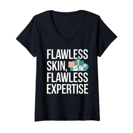 Womens Dermatologist Doctor Skin Dermatology Profession V-Neck T-Shirt