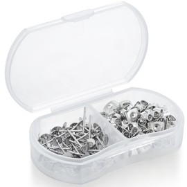 100pcs Hypoallergenic Stainless Steel Earrings Posts Flat Pad Blank Earring Pin Studs with Butterfly Earring Backs for Jewelry Making Findings (4mm)