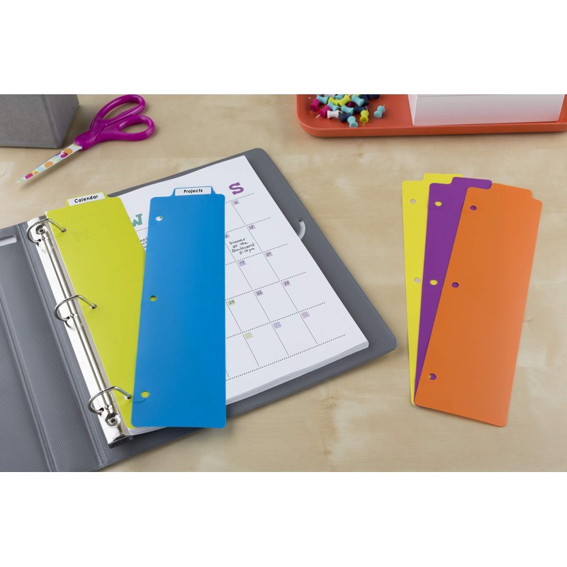 Avery Snap-in Bookmark Plastic Dividers for 3 Ring Binders, 5-Tab