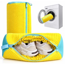 Shoe Washing Machine Bag for Sneakers & Casual Shoes – Reusable Polyester Laundry Bag with Zipper for Convenient Shoe Cleaning