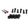 Skateboard Hardware 1 in Phillips Nuts & Bolts 2Red, 6blk