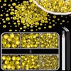 Resin Rhinestones for Crafting, 1 Box Lemon Yellow Multi Sizes