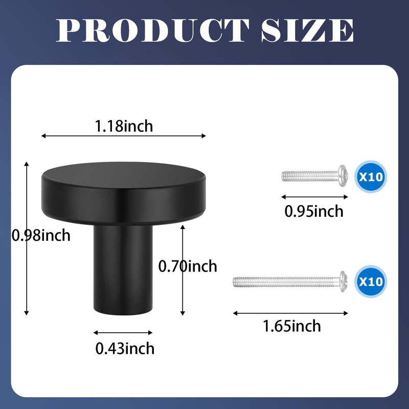 10 Pack Kitchen Cabinet Knobs Drawer Knobs Dresser Knobs Pull