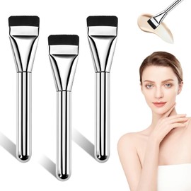 3 Stück Foundation Pinsel,Ultra Thin Foundation Brush,Flacher Foundation Makeup Concealer Pinsel,Ultradünner Foundation Pinsel,Wiederverwendbar Concealer Pinsel,Geschenke Für Mädchen,Damen