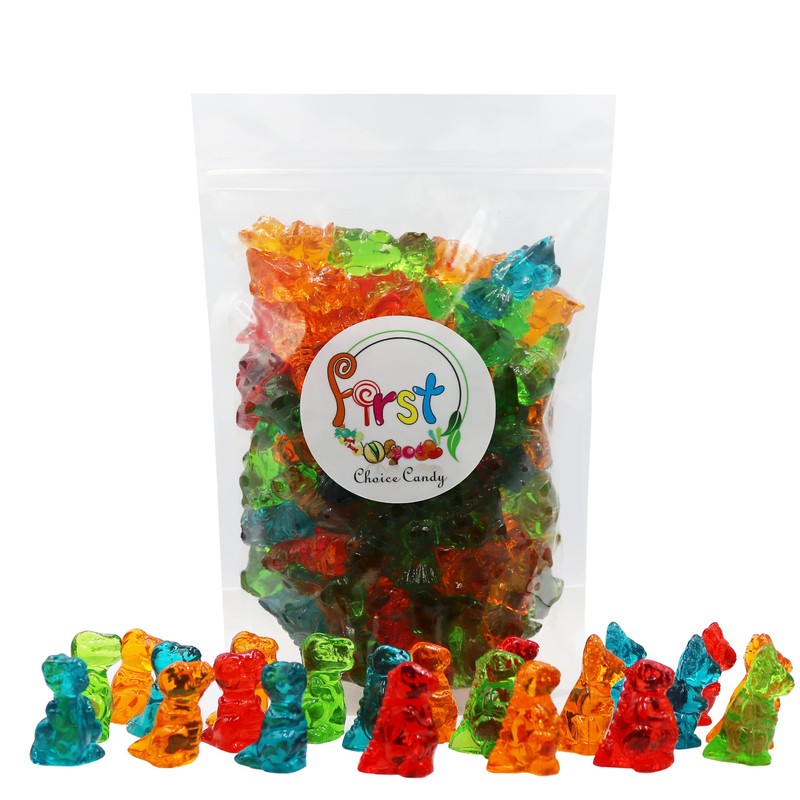 FirstChoiceCandy 3D Rainbow Juicy Gummy Candy (3D Dinosaur, 2 Pound