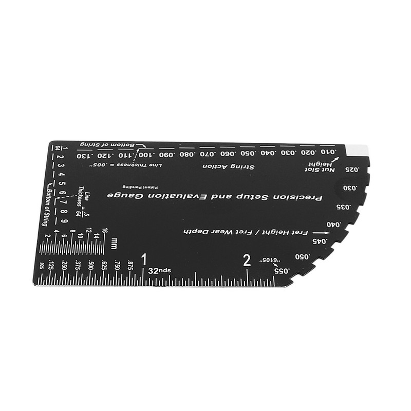 String Action Ruler Stainless Steel Guitar Fret Ruler String Height