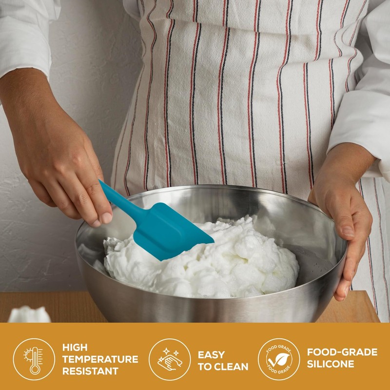 Mrs. Anderson's Baking Espátula de silicona, flexible y antiadherente, turquesa