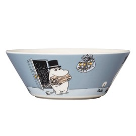 Arabia Moomin by ARABIA 1066912 Classic Moomin Papa Bowl, Plate, 5.9 inches (15 cm), Gray Moomin