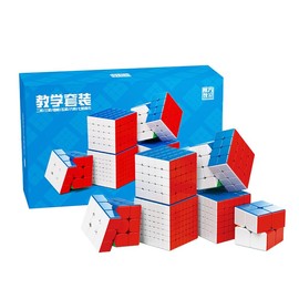 Cuberspeed Moyu MFJS WCA 2-7 Set Speed Cube Gift Box Magic Cube Bundle Collection Cube 2x2 3x3 4x4 5x5 6x6 7x7 Speed Cube stickerless Toys for Kids & Adults