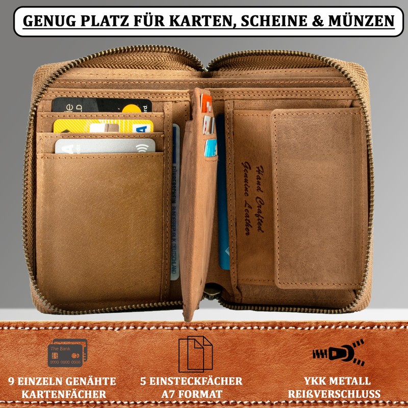 MATADOR Wallet 6408, light brown, Classic