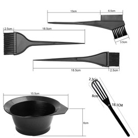 Hair Dyeing Set, Hair Dye Set with Bowl, Hair Dye Brush, Double-Sided Hair Dye Comb, Stirrer, Shower Cape, Hairdressing Clips, Ear Cover, Cape Gloves for DIY Salon Hair Dyeing