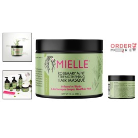 Strengthening Rosemary Mint Hair Masque with Biotin - 12 oz, Ultimate Hydration