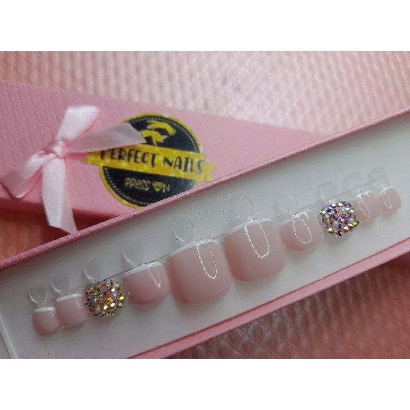Perfect Nails Press On Uñas Decoradas Postizas Para Pies