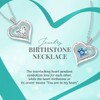 Necklaces for Women Birthstone Love Heart Pendant 925 Sterling Silver